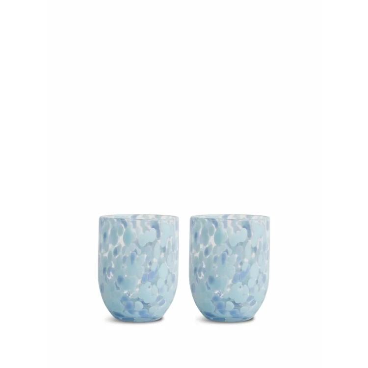 GLASS MESSY 2PCS/SET BLUE - BYON