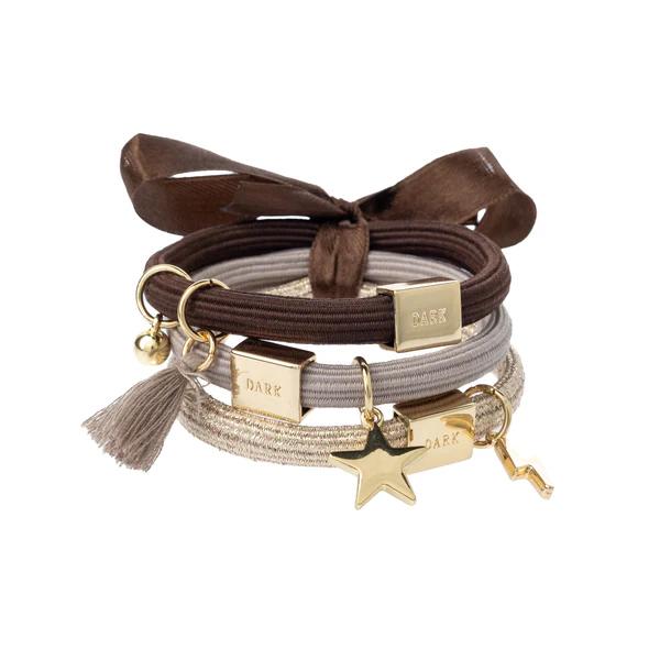 Brown- Hair Tie 3pak - DARK department