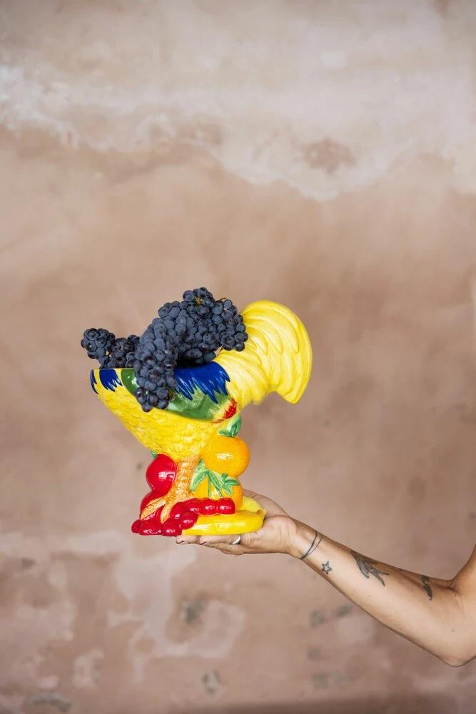 BOWL FRUITY ROOSTER MULTI YELLOW - BYON